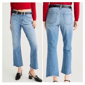 J. Crew 9” Demi-Boot Crop Jeans Ruby Wash